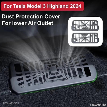 Tesla 3 Highland Under Seat Air Outlet Cover Plaid Style ( 2 Pieces ) - TESLARY Tesla Shop Accessories Europe Nederlands Ireland Deutschland Espana Alicante France Italia