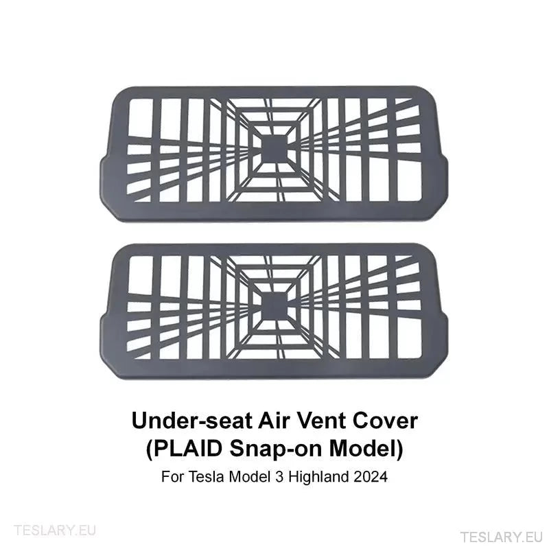 Tesla 3 Highland under Seat Air Outlet Cover Plaid Style (2 stykker)