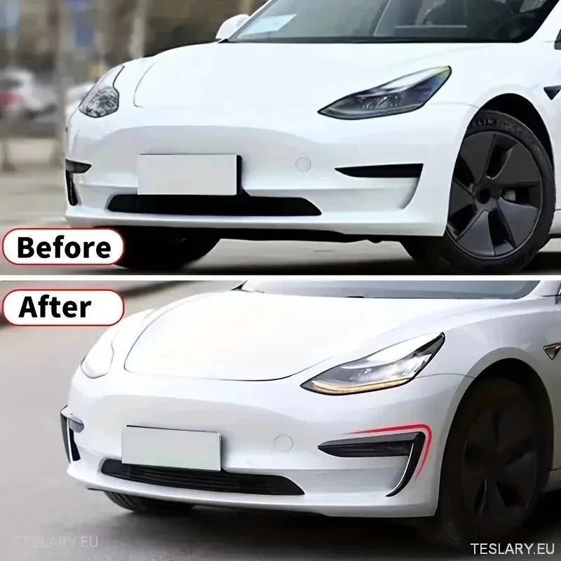 Tesla 3 Log Lights Wind Splitter - Gloss Black - TESLARY Tesla Shop Accessories Europe Nederlands Ireland Deutschland Espana Alicante France Italia