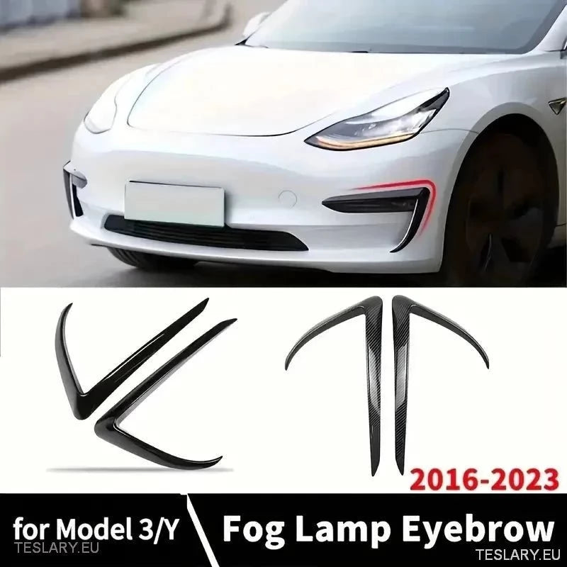 Tesla 3 Log Lights Wind Splitter - Gloss Black