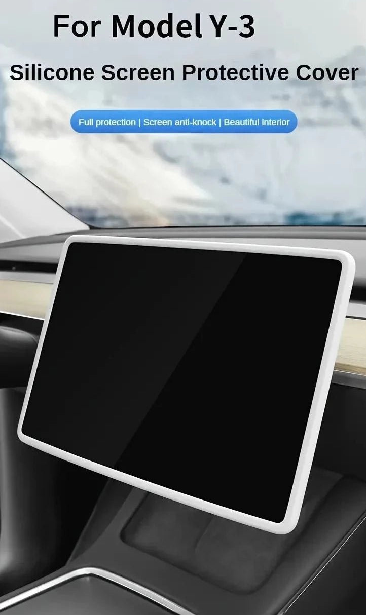 Tesla 3/Y Central Screen Silicon Edge Protector - TESLARY Tesla Shop Accessories Europe Nederlands Dublin Cork Ireland Deutschland Espana Alicante France Italia