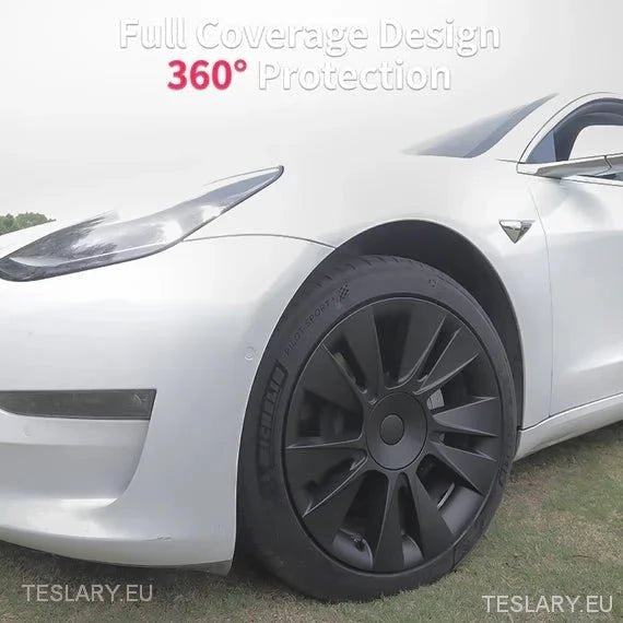 Tesla 3 18" Knife Style Wheel Covers -TESLARY.IE Tesla Shop Europe