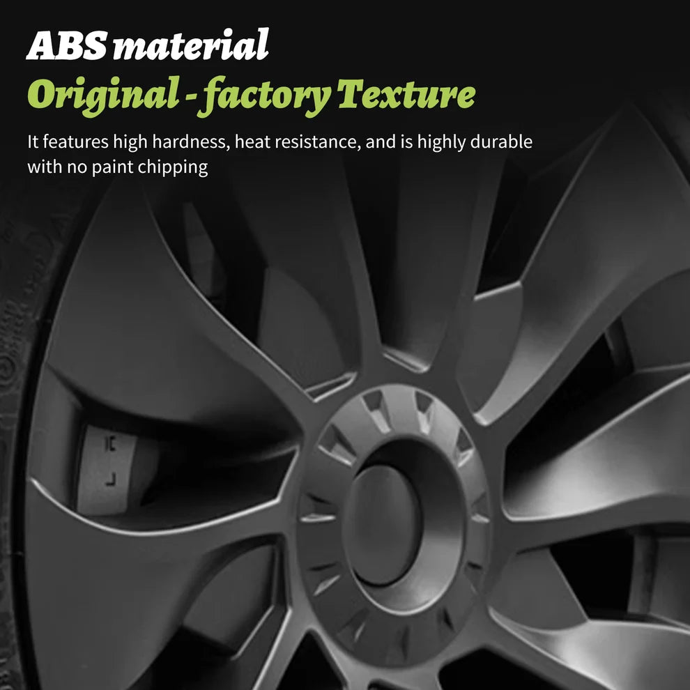 Tesla Model 3 Classic 18" UNIQUE S23 Überturbine Style Performance Hubcaps - Matte Black - TESLARY Buy Tesla Shop Accessories Europe Nederlands Dublin Cork Ireland Deutschland Espana Iceland Finland France Italia