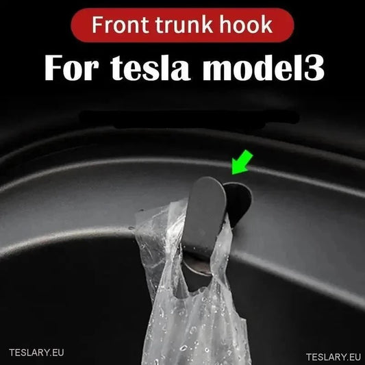 Tesla Model 3 Frunk Hooks - TESLARY Tesla Shop Accessories Europe Nederlands Dublin Cork Ireland Deutschland Espana Alicante France Italia