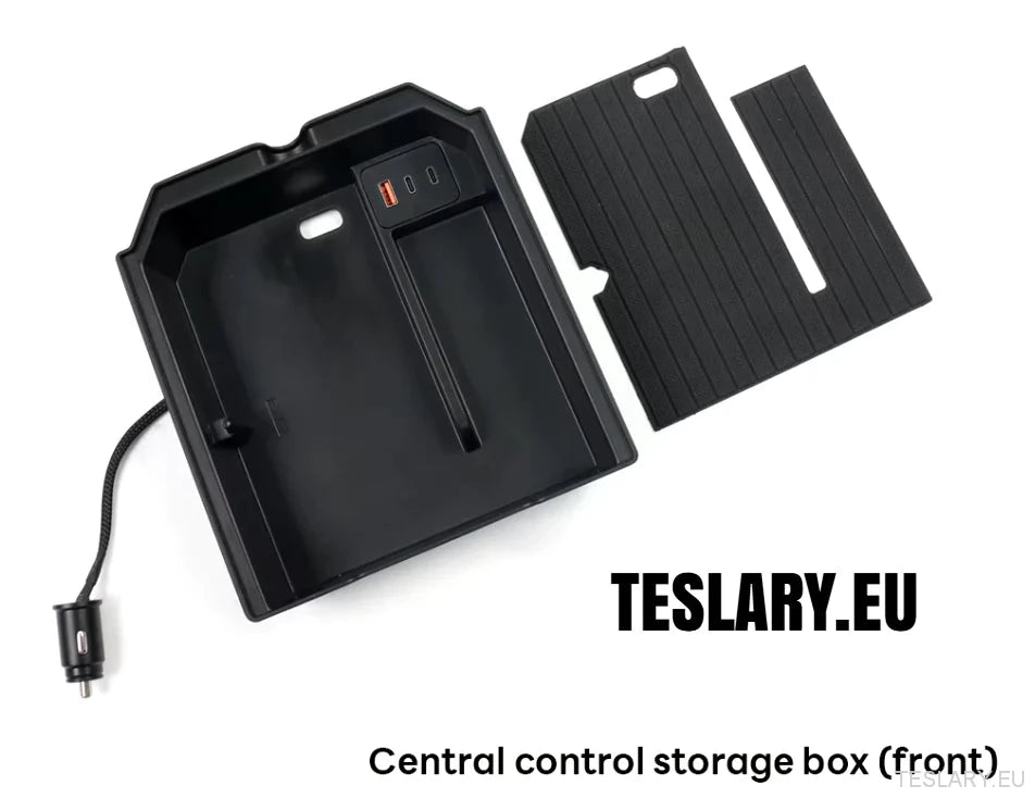 Tesla Model 3+ Highland Centre Storage Trays with USB Ports - TESLARY Tesla Shop Accessories Europe Nederlands Dublin Cork Ireland Deutschland Espana Alicante France Italia