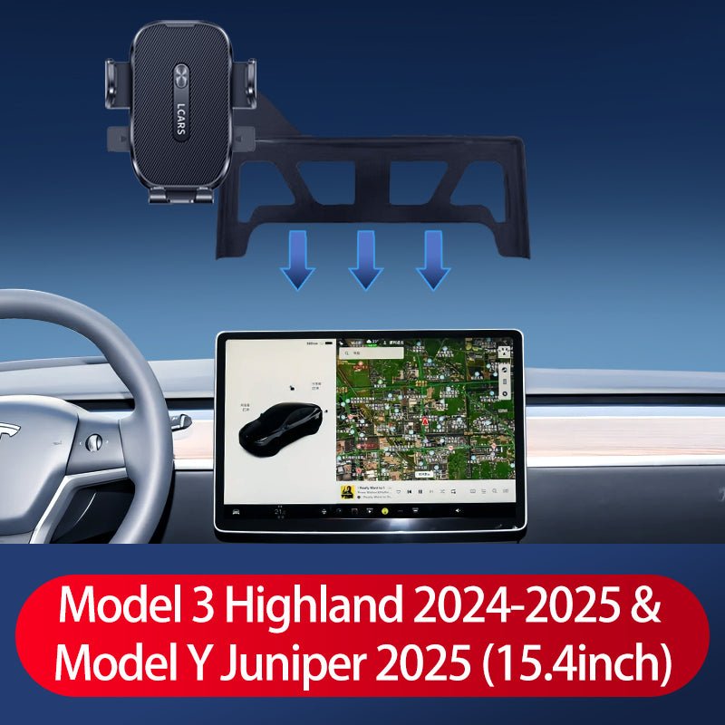 TESLA MODEL 3+ HIGHLAND / MODEL Y+ JUNIPER SCREEN PHONE HOLDER - TESLARY Tesla Shop Accessories Europe Nederlands Dublin Cork Ireland Deutschland Espana Alicante France Italia