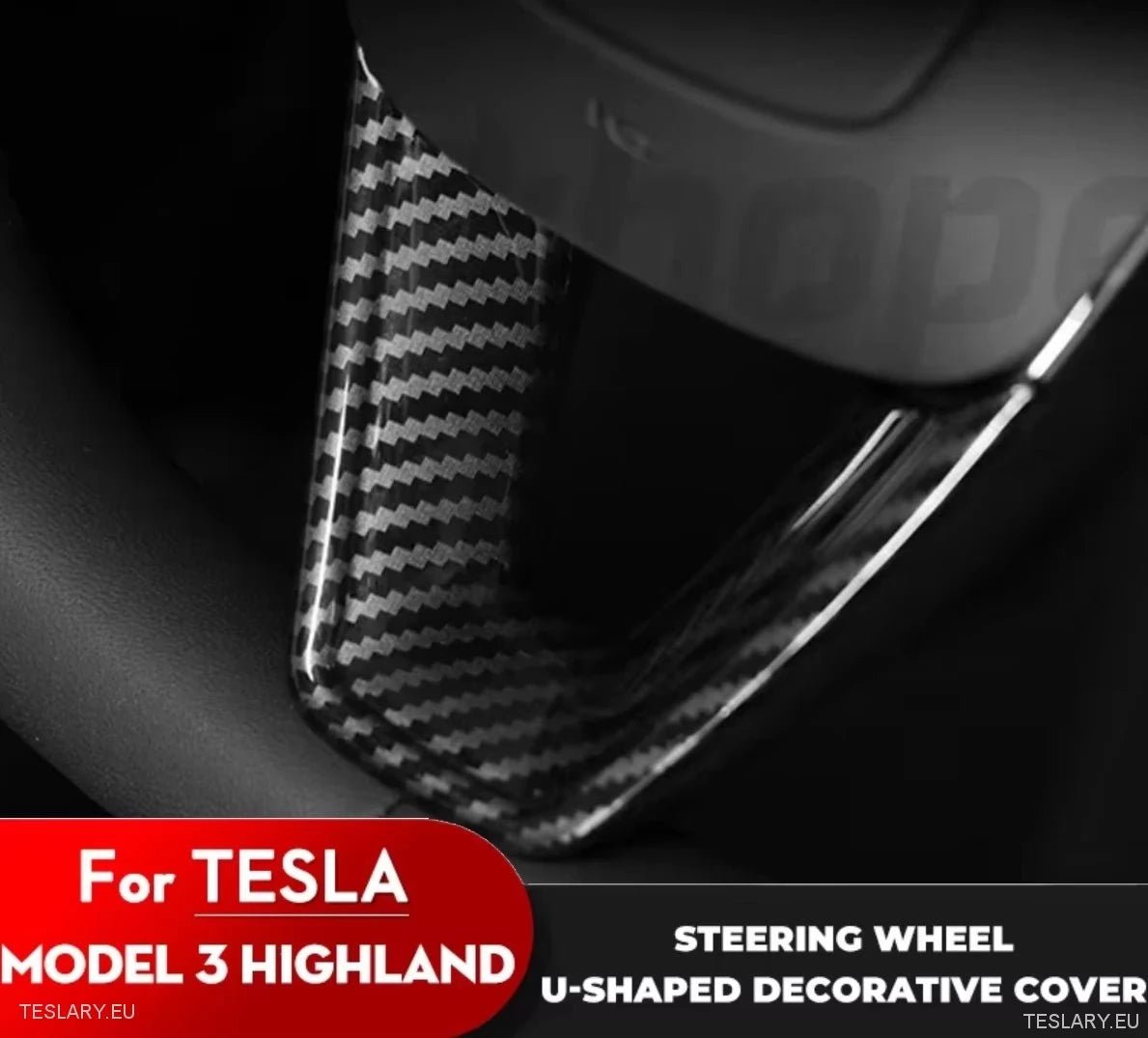 Tesla Model 3 Highland / Model Y Juniper Steering Wheel Decorative Trim - TESLARY Tesla Shop Accessories Europe Nederlands Dublin Cork Ireland Deutschland Espana Alicante France Italia
