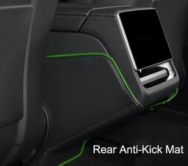 Tesla Model 3+ Highland / Tesla Model Y+ Juniper Rear Kick Panel PU Leather for Rear Console - TESLARY Tesla Shop Accessories Europe Nederlands Dublin Cork Ireland Deutschland Espana Alicante France Italia