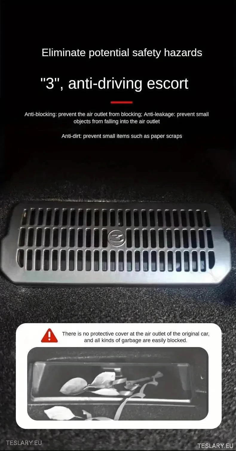 Tesla Model 3 +Highland Under Seat Air Outlet Cover ( 2 Pieces ) - TESLARY Tesla Shop Accessories Europe Nederlands Dublin Cork Ireland Deutschland Espana Alicante France Italia