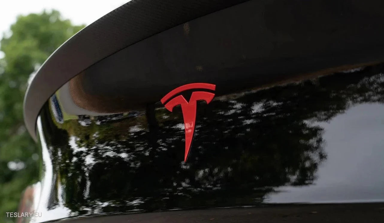 Tesla Model 3 Front, bak- og rattlogo -sett