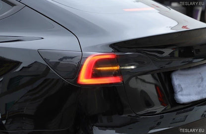 Tesla Model 3 / Y & 3+ Highland Tail Light Smoked Plastic Protective Covers - TESLARY Tesla Shop Accessories Europe Nederlands Dublin Cork Ireland Deutschland Espana Alicante France Italia