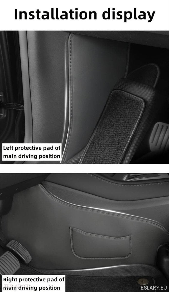 Tesla Model 3 /  Y Centre Console Side PU Leather Protector -TESLARY.IE Tesla Shop Europe