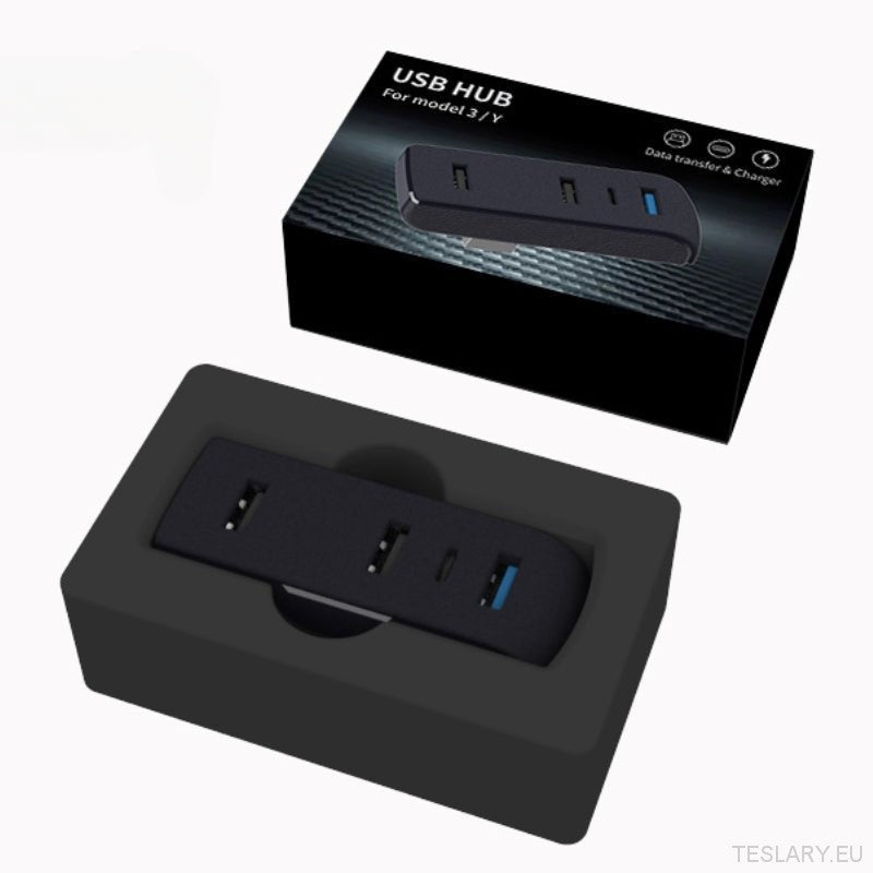 Tesla Model 3 / Y Glove Box USB Hub & Docking Station ( LEFT HAND DRIVE ONLY ) - TESLARY Tesla Shop Accessories Europe Nederlands Ireland Deutschland Espana Alicante France Italia