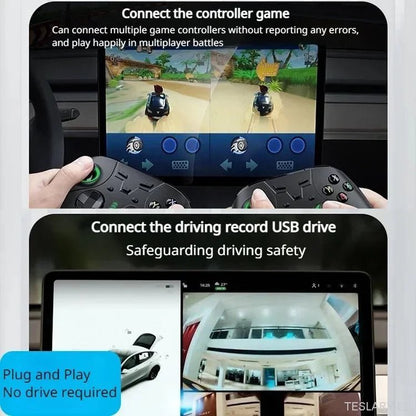 Tesla Model 3 / Y Glove Box USB Hub & Docking Station ( LEFT HAND DRIVE ONLY ) - TESLARY Tesla Shop Accessories Europe Nederlands Ireland Deutschland Espana Alicante France Italia