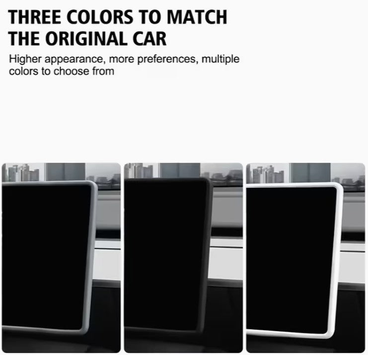 Tesla Model 3 / Y , Highland and Juniper Central Screen Silicon Edge Protector for 15" and 16" Screens - TESLARY Buy Tesla Shop Accessories Europe Nederlands Dublin Cork Ireland Deutschland Espana Iceland Finland France Italia