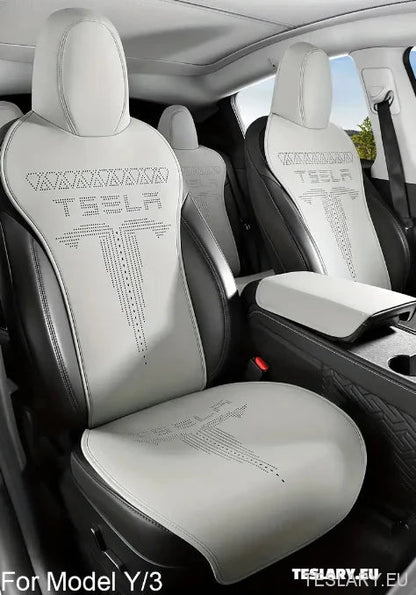 Tesla Model 3 / Y Nappa PU Leather Fitted Seat Protective Covers - TESLARY Tesla Shop Accessories Europe Nederlands Dublin Cork Ireland Deutschland Espana Alicante France Italia