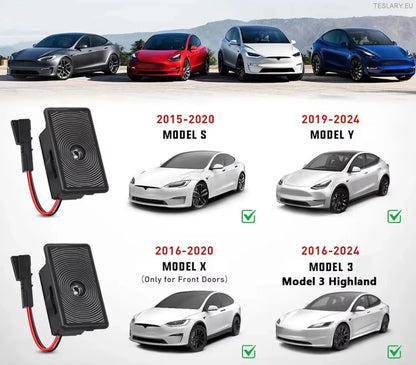 Tesla Model 3/Y/S/X Door Projector Lights Plaid & Logo Style