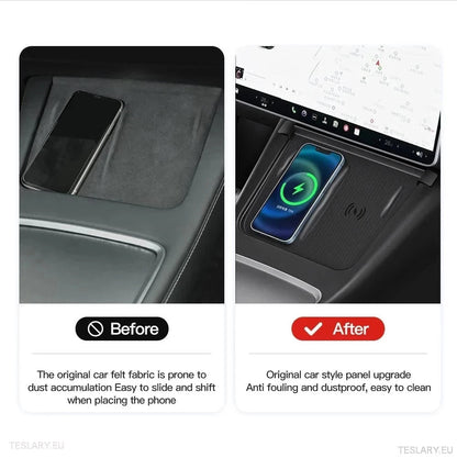 Tesla 3 / Y & Highland Silicone Antislip Cover for Wireless Charge Pad - TESLARY Tesla Shop Accessories Europe Nederlands Ireland Deutschland Espana Alicante France Italia