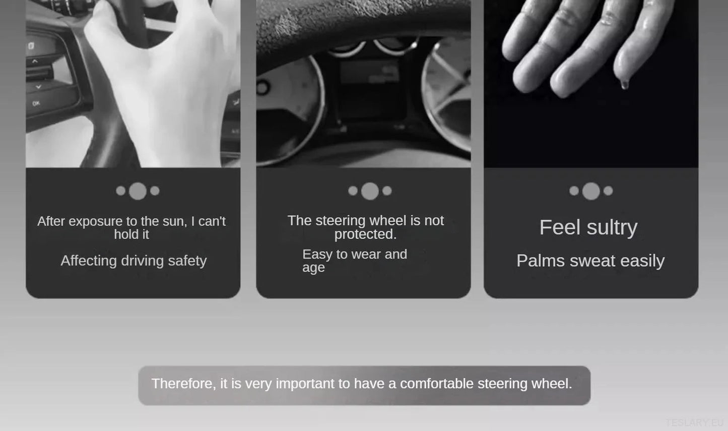 Tesla Model 3 / YUltra - Thin Steering Wheel Cover - TESLARY Tesla Shop Accessories Europe Nederlands Dublin Cork Ireland Deutschland Espana Alicante France Italia