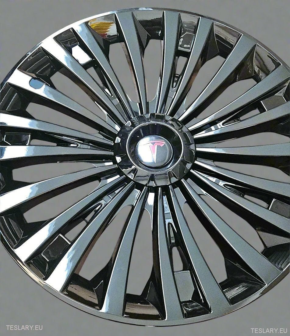 Tesla Model Y 19" Full Coverage Cyclone Wheel Covers - Gloss Black - TESLARY Tesla Shop Accessories Europe Nederlands Dublin Cork Ireland Deutschland Espana Alicante France Italia
