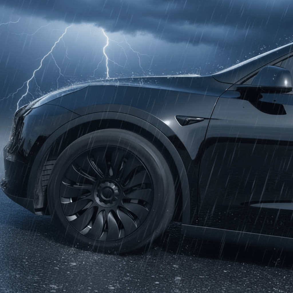 TESLA MODEL Y 19" FULL COVERAGE UBERTINE STYLE HUBCAPS - GUN METAL GREY - TESLARY Tesla Shop Accessories Europe Nederlands Dublin Cork Ireland Deutschland Espana Alicante France Italia