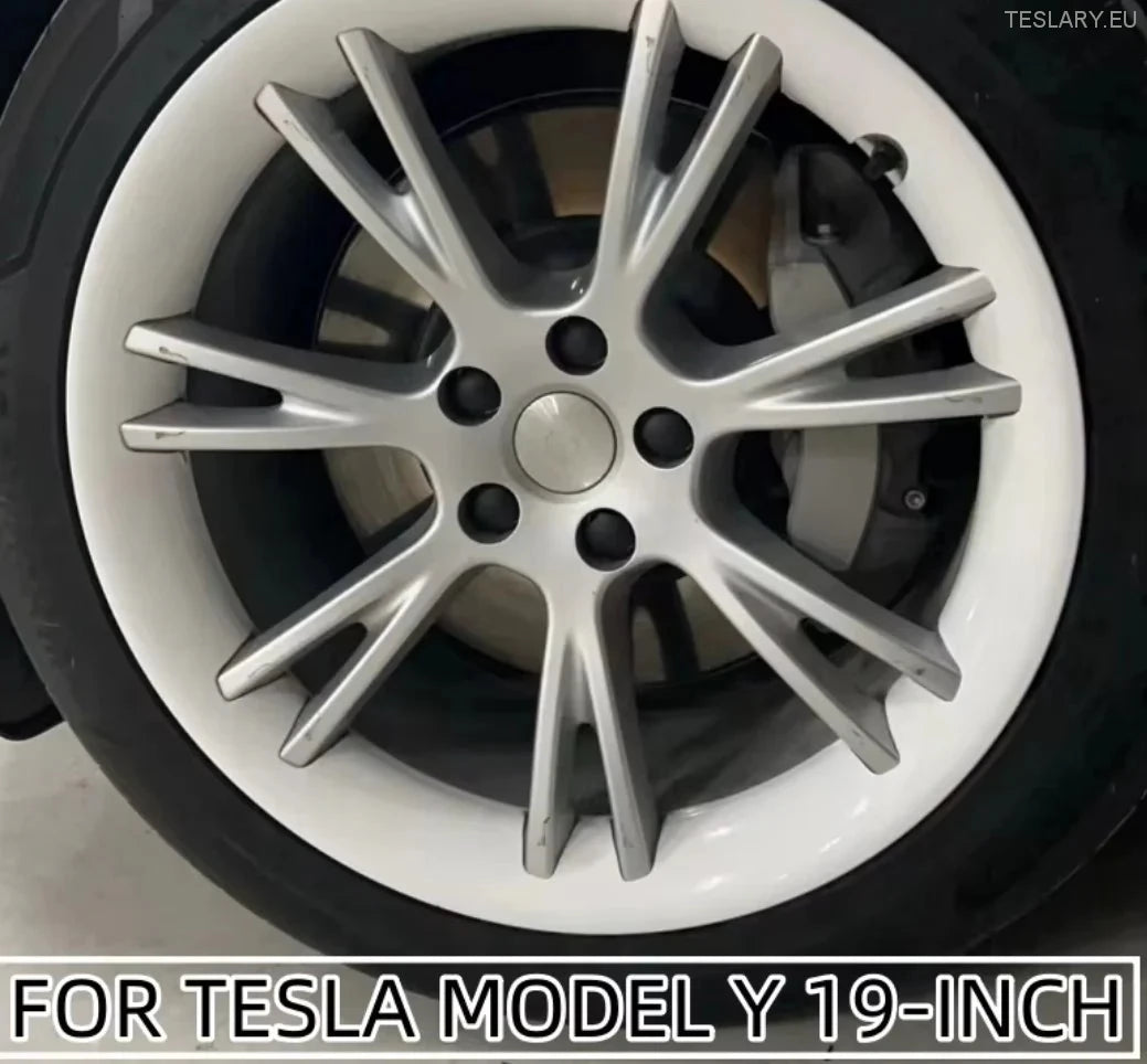Tesla Model Y 19" Gemini Beskyttende Felgdeksel (Sølv)