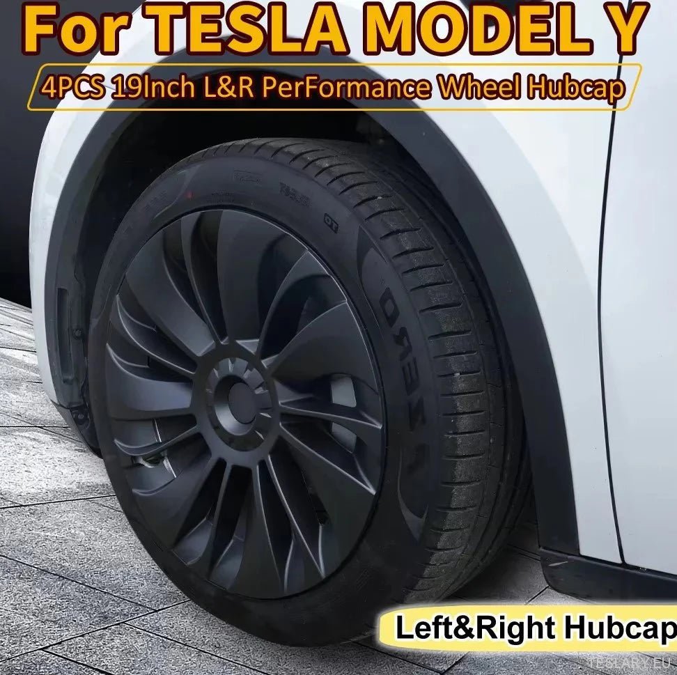 Tesla Model Y 19" Ubertine Style Performance Style Wheel Covers - TESLARY Tesla Shop Accessories Europe Nederlands Dublin Cork Ireland Deutschland Espana Alicante France Italia