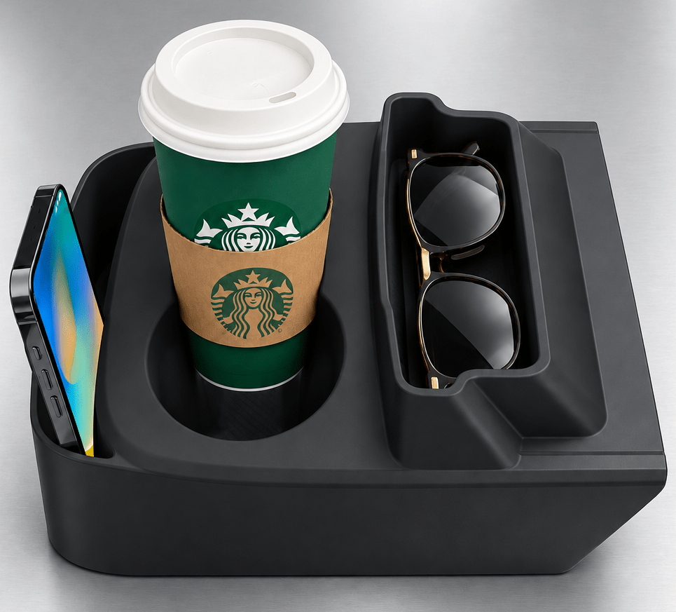 Tesla Model Y Juniper Standard Centre Console Cup Holder with Storage Box for Tesla for Model Y Juniper Standard Version Only Organiser Accessories Interior Storage Insert - TESLARY Buy Tesla Shop Accessories Europe Nederlands Dublin Cork Ireland Deutschland Espana Iceland Finland France Italia