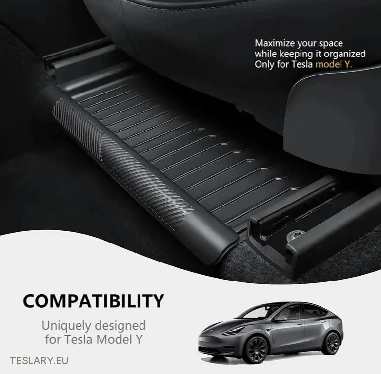 Tesla Model y Undersateat Tray Organizer With Privacy Lid