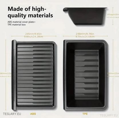 Tesla Model y Undersateat Tray Organizer With Privacy Lid