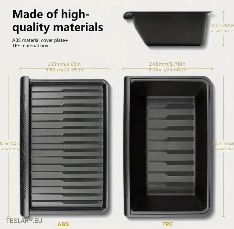 Tesla Model y Undersateat Tray Organizer With Privacy Lid
