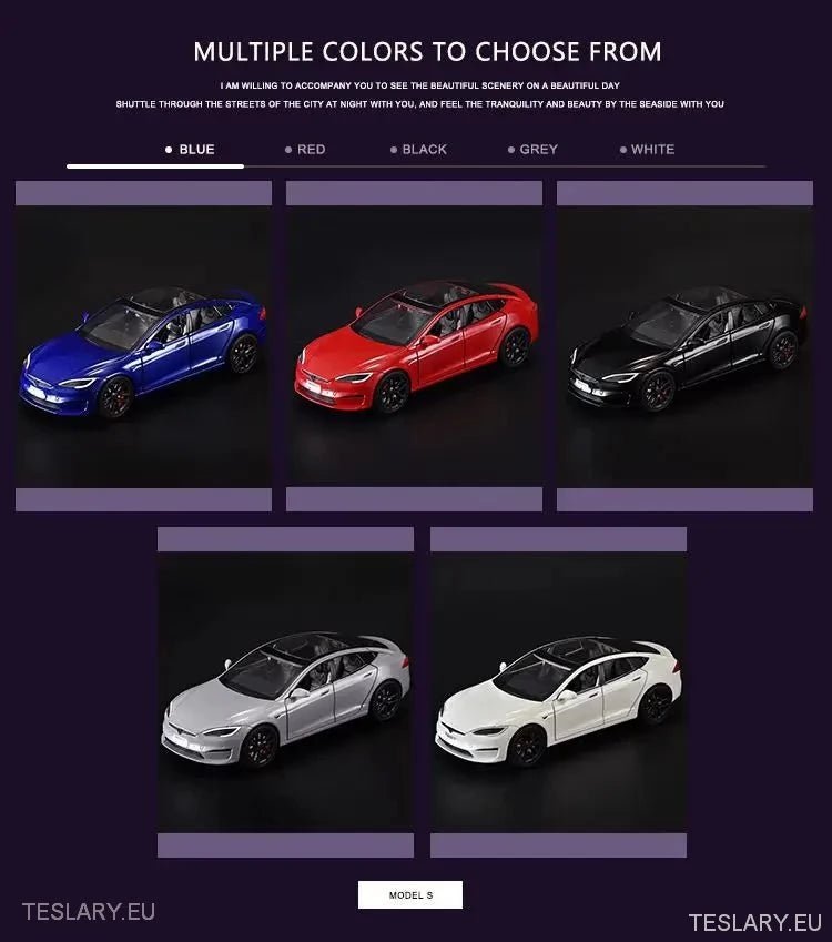 Tesla S Model Car 1:24 Unofficial Version - Tesla Shop Europe - TESLARY.IE Ireland - France boutique- Deutschland Geschäft- España comercio - Nederland winkel- TESLARY.IE