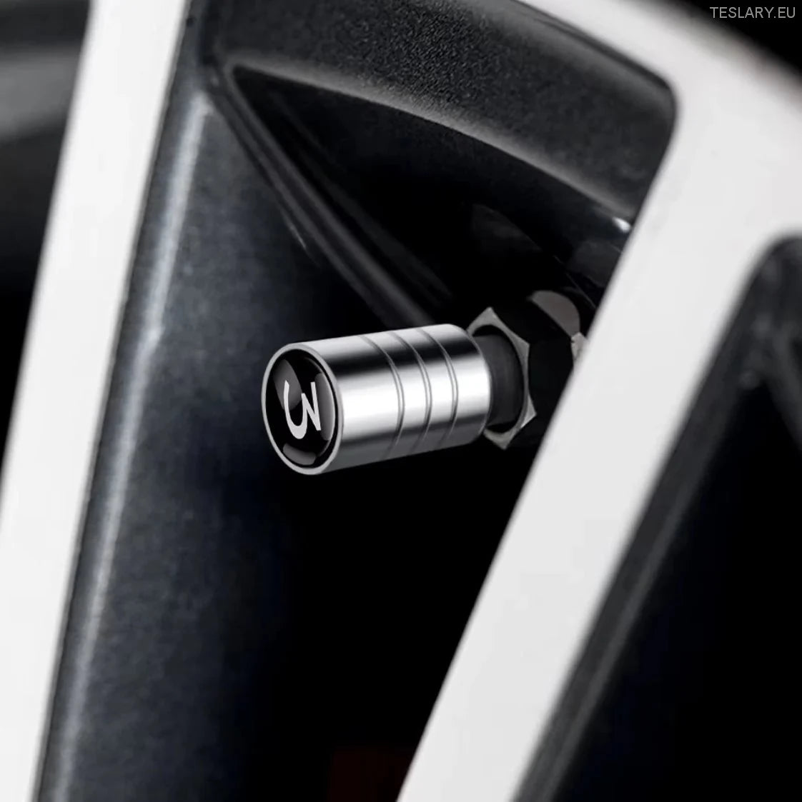 Tesla dekkluftventiler med modell 3 eller modell Y -logo