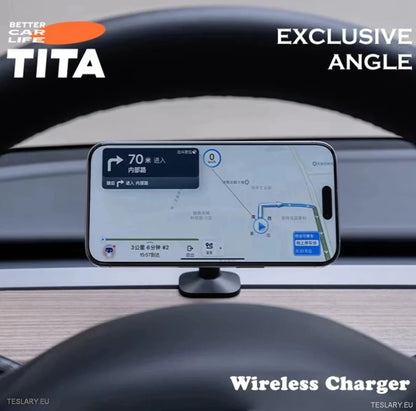 Tita Magnetic Phone Charger med valgfri hastighetsmåler for Tesla Model 3 og Y
