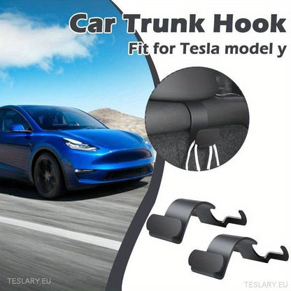 Trunk Hooks for the Tesla Model Y Rear Seat Headrests - Tesla Shop Europe - TESLARY.IE Ireland - France boutique- Deutschland Geschäft- España comercio - Nederland winkel- TESLARY.IE