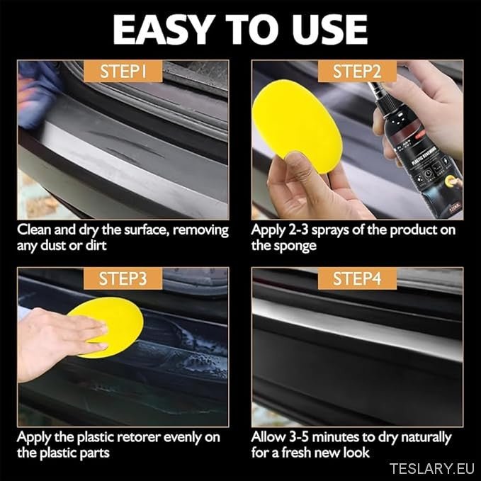 Universal Plastic Revitalizing Restorer for Tesla , BYD , VW , MG & Other EVs - TESLARY Tesla Shop Accessories Europe Nederlands Dublin Cork Ireland Deutschland Espana Alicante France Italia