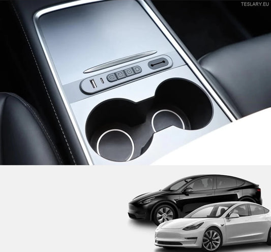 USB Expansion Hub med fysiske knappekontroller for Tesla Model 3/Y