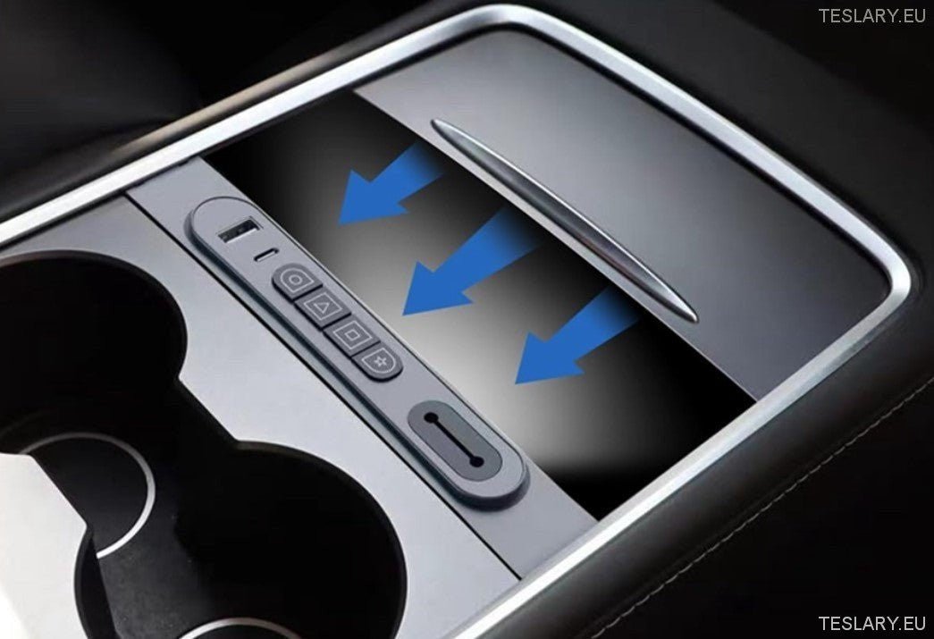 USB Expansion Hub with Physical Button Controls for Tesla Model 3 / Y - TESLARY Tesla Shop Accessories Europe Nederlands Dublin Cork Ireland Deutschland Espana Alicante France Italia